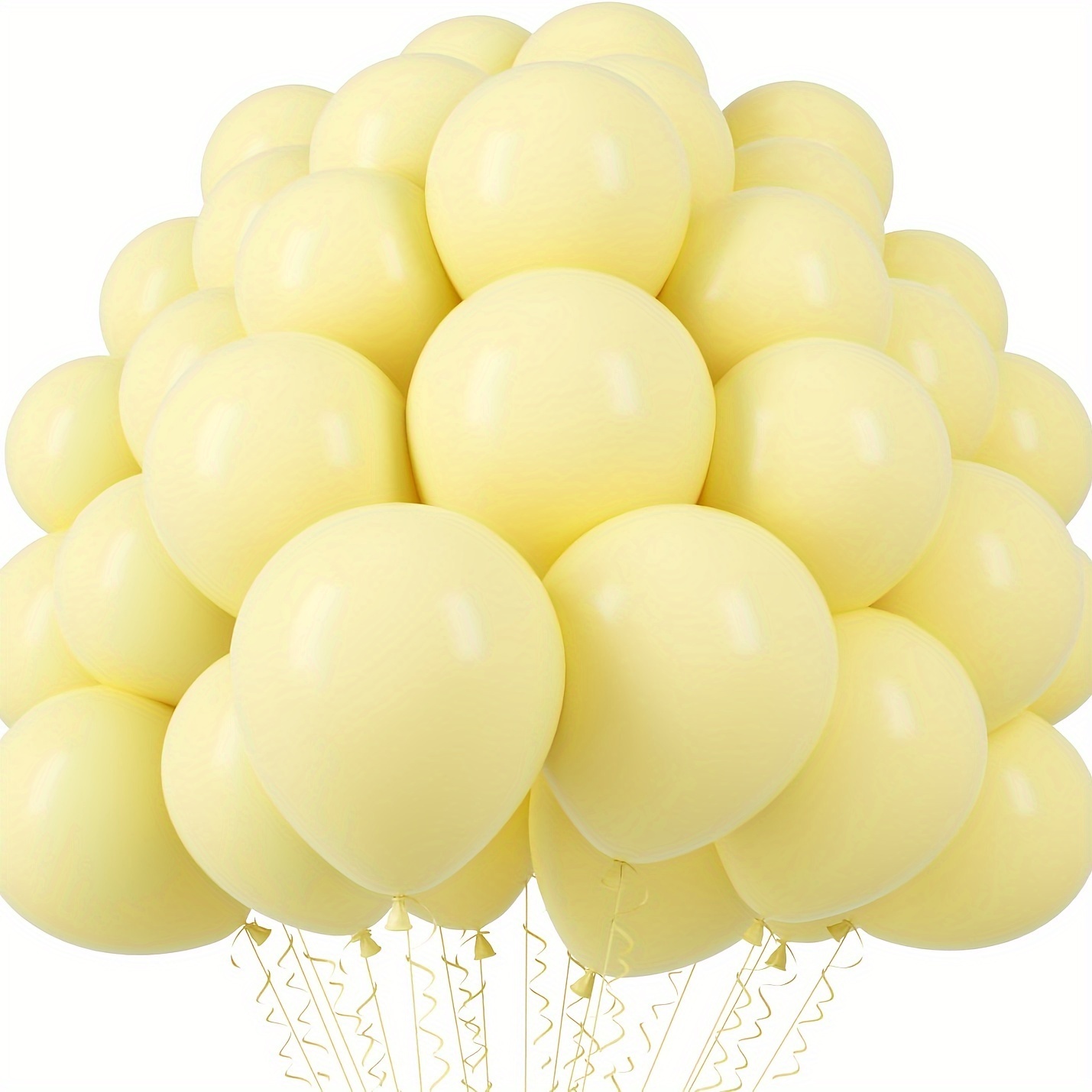 

50 Yellow Balloons 6.65 Inches, 13.12 Inches, Latex Party Balloons Suitable For Graduation, Wedding, Birthday, New Year, Baby Party, Anniversary, Holiday Party Decoration