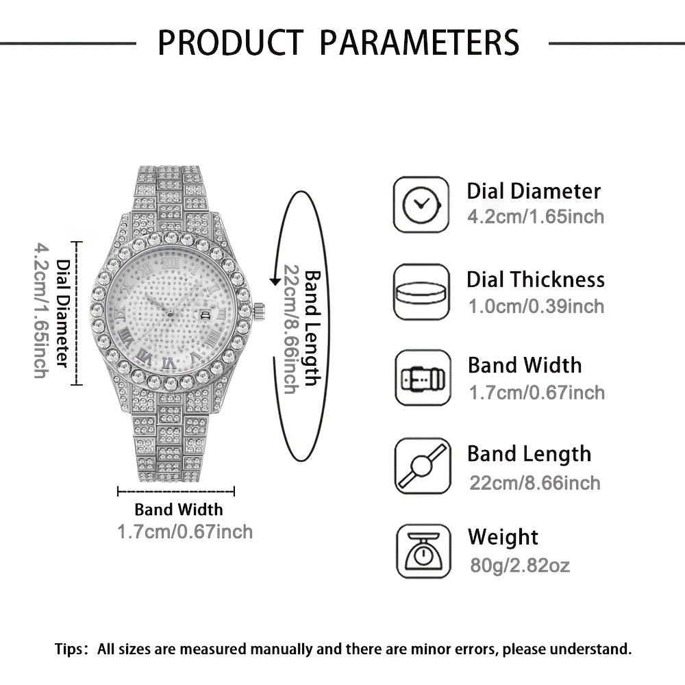 3pc Men's Business Quartz Watch & Bracelet Set