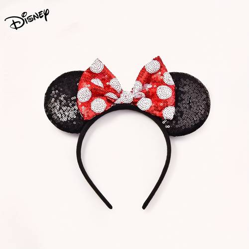 1 ears hairband with red polka dot bow cute plastic dress up headband for parties costume balls mothers day valentines day gift