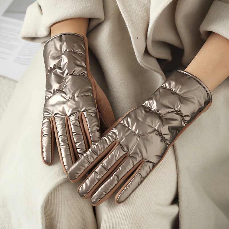 TEMU Fashionable Women's Gloves, -like Design, Windproof And Cold-resistant With Added, Touchscreen Functionality Suitable For Daily , Easily For