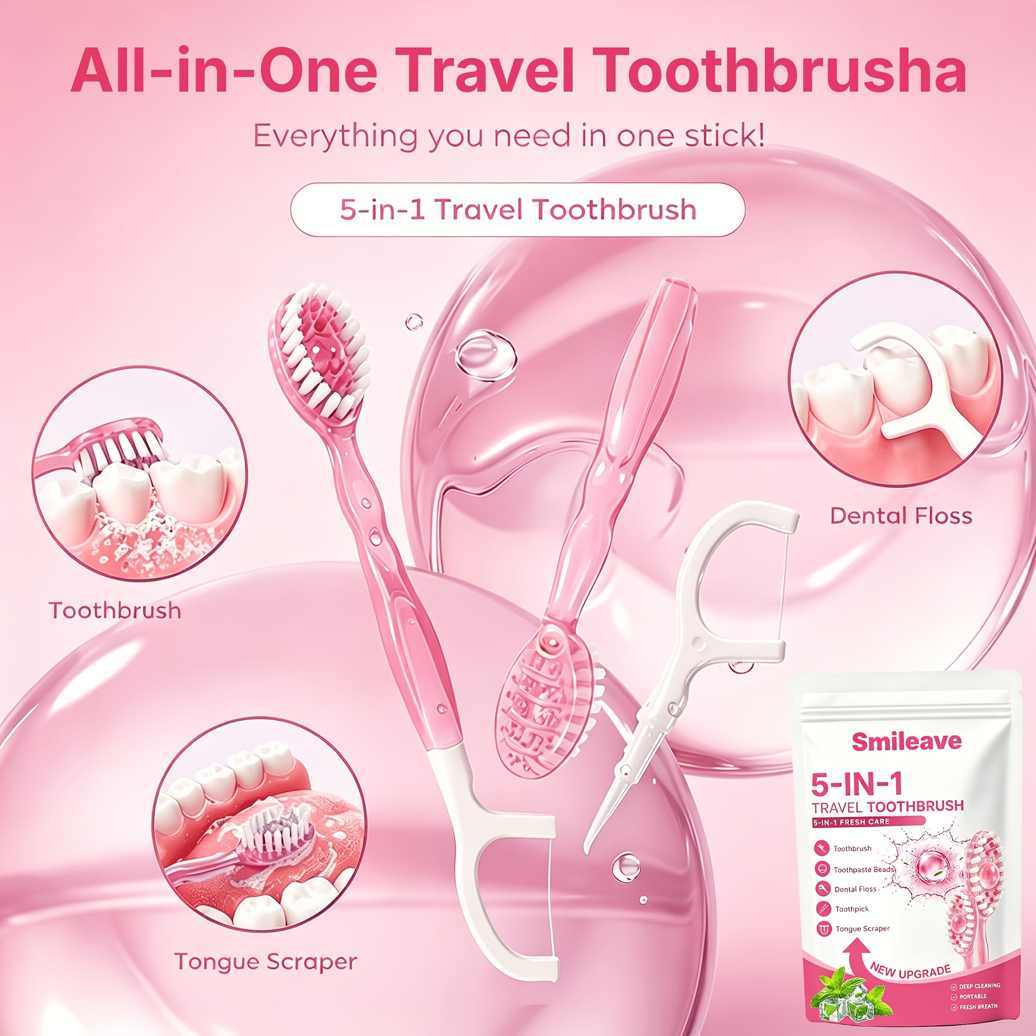 Smileave Brand 10pcs/Pack Multifunctional Dental Care Kit