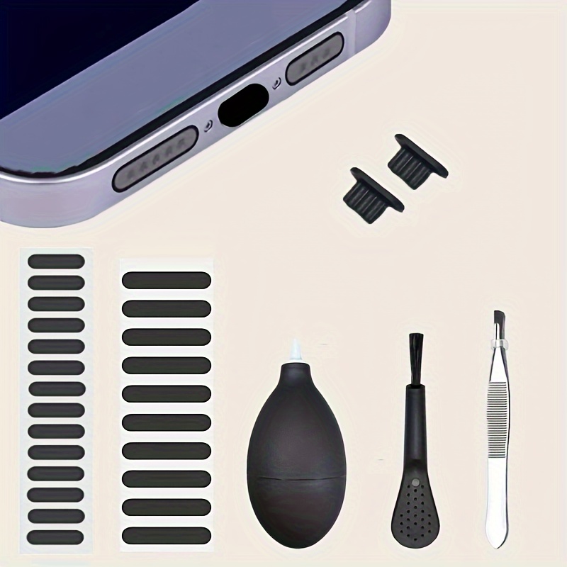 Kit de limpieza de teléfono móvil de 44 piezas, puerto de carga USB y  herramienta de limpieza de conector de auriculares Juego de herramientas de