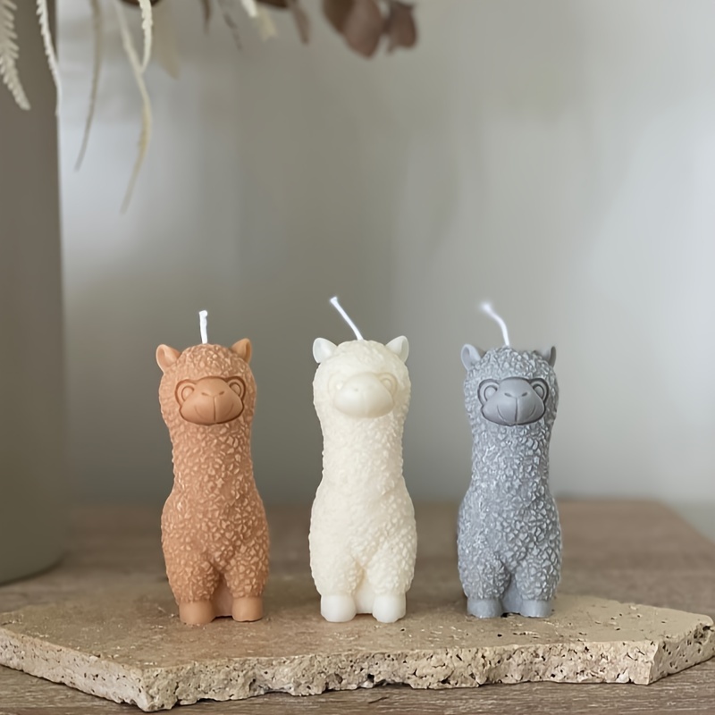 

1pc Resin Alpaca Candle Making Casting Silicone Mold Resin Animal Aromatherapy Making Molds For Home Decor Plaster Ornament Making Mold 3d Animal Clay Crafts