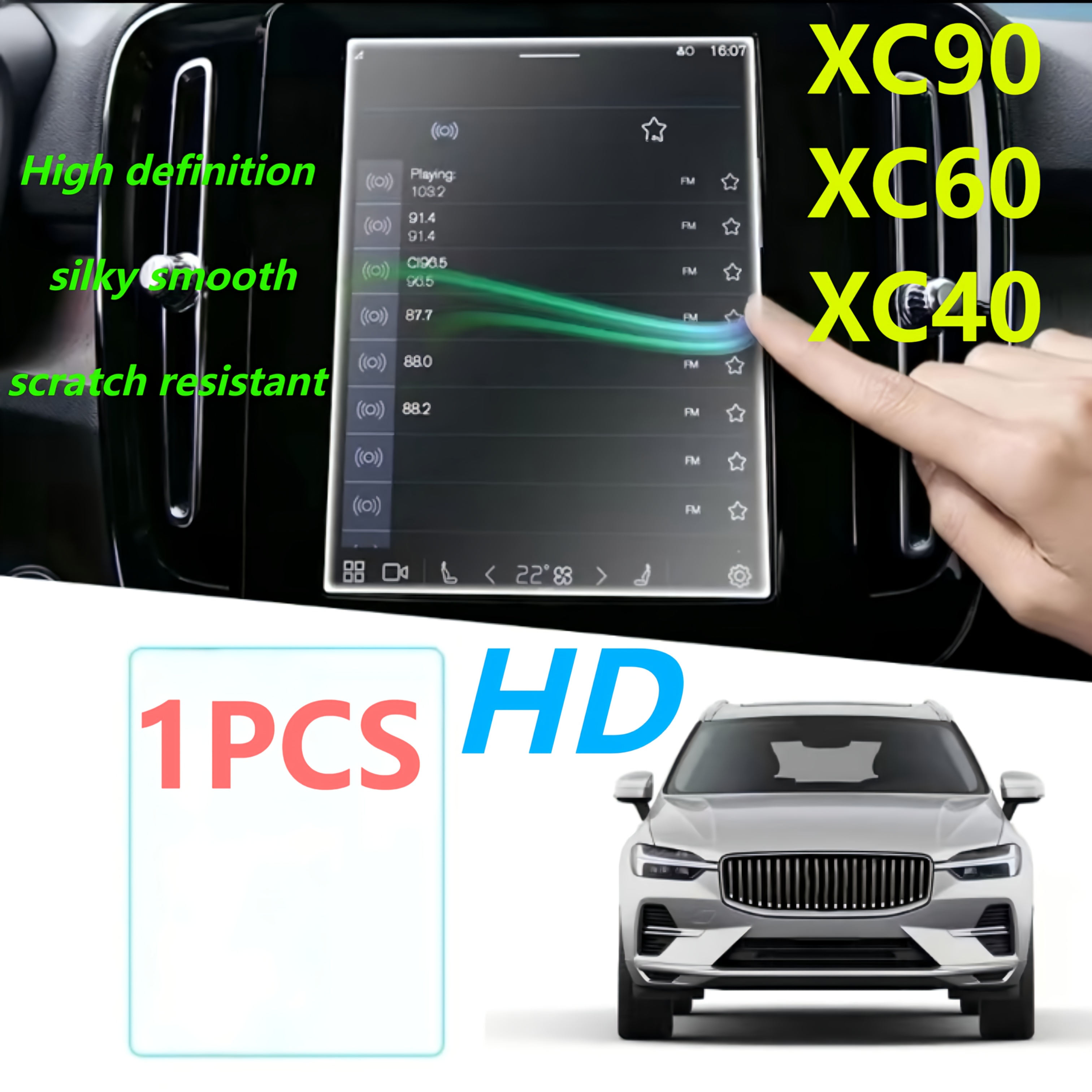 For 2016-2023 Screen Protector, 5h Hardness, Universal Fit, Touchscreen Protective Film For S90 S60 S40 V90 V60 , No Battery Required