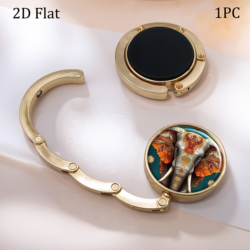Cute Elephant-Shaped Foldable Purse Hanger Hook