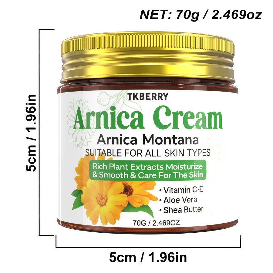 Image of 70g Arnica Cream, Calendula Hydrating Face Cream, Deep Moisture Moisturizer, Soft Care Formula With Aloe Vera And Shea Butter, Face Cream For Dry Looking Skin, For , Dry Skin, Age Skin