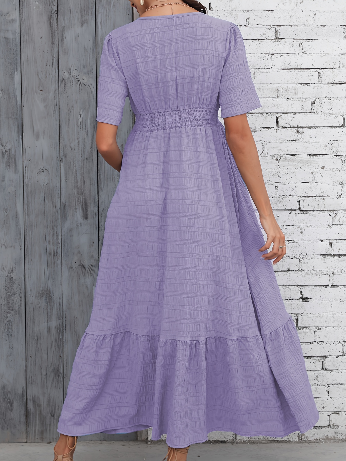 stijlvolle zwangerschapsjurk met kruisfront en hoge taille Temu