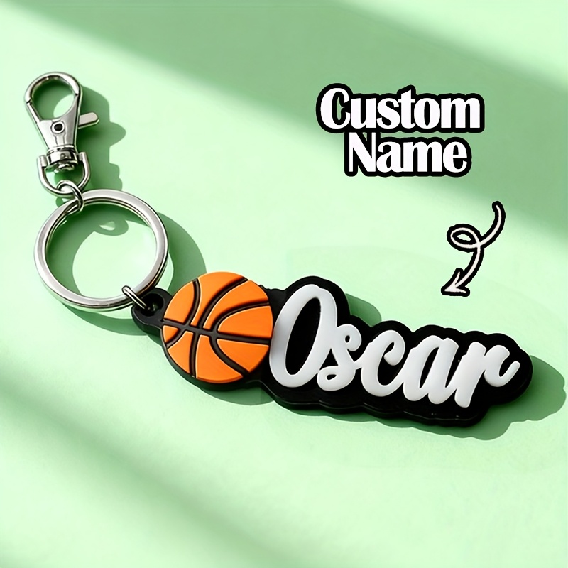 TEMU 2d Flat, [custom]1pcs Personalized Name 2d Flat Acrylic Keychain Valentine's Day, Mother's Day, Men's Birthday Gifts Sports Enthusiast Gifts
