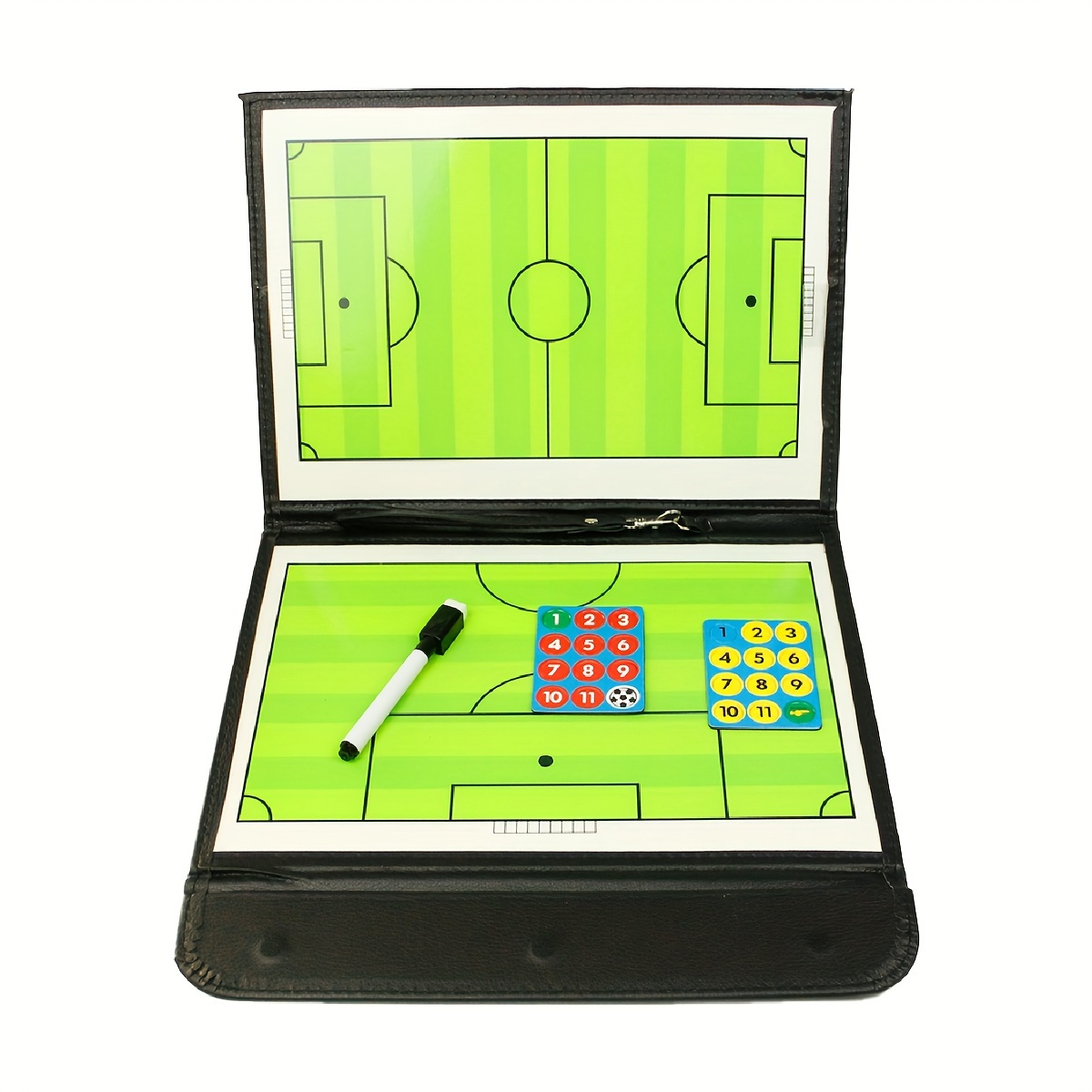 

1pc, Soccer Coaching Board Clipboard, Magnetic Board Kit With Dry Eraser, Marker Pen And Zipper Bag