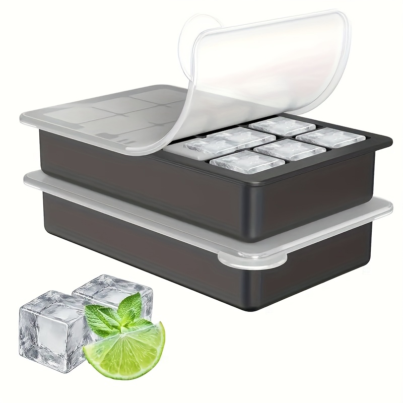 15 cube food grade silicone   with leak proof lid stackable dishwasher safe   saving design suitable for cocktails beverages on the go meals chilling drinks high quality mold freezer storage a must have for home