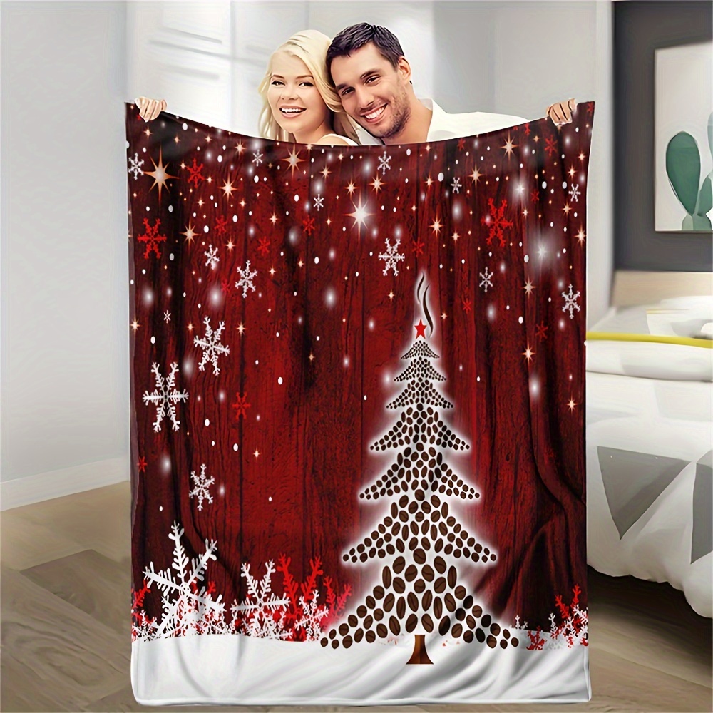 

Cozy Christmas Tree & Flannel Throw Blanket - Bed & Sofa, Comfort, Machine Washable