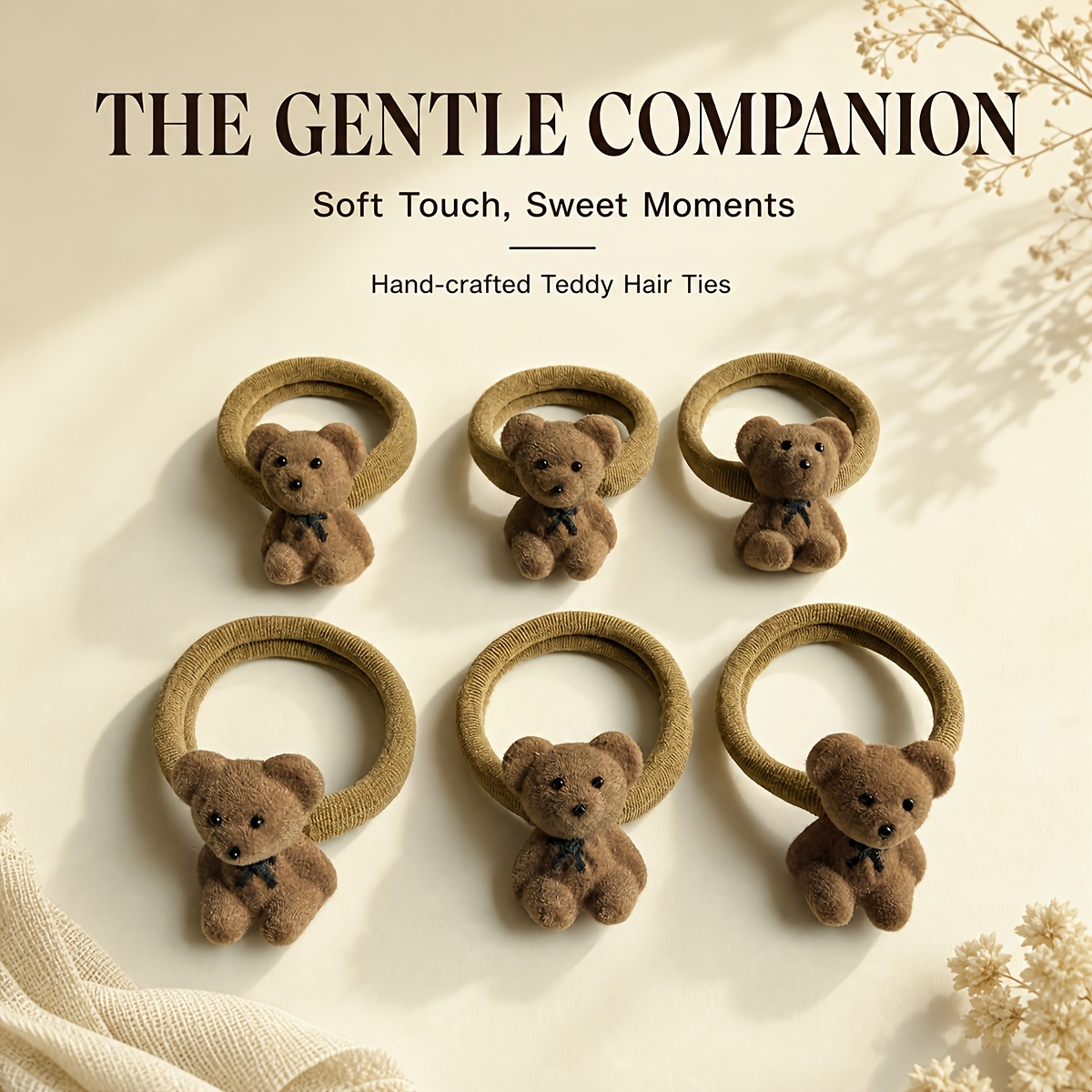 TEMU Lot de 6 Élastiques à Cheveux Mignons d'Ours, Idéaux pour la Coordination des Tenues Quotidiennes, Cadeaux de Rentrée Scolaire et Accessoires de