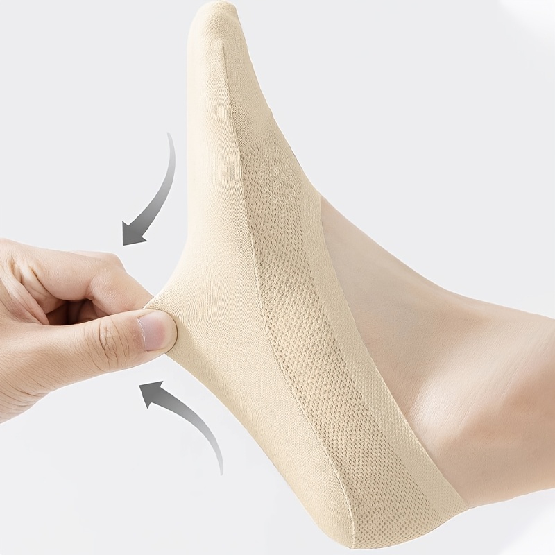 4 Pairs of Summer Thin Men'S Invisible Socks with The Letter 'NCDATE', Comfortable, Skin-Friendly, Soft, Elastic, Breathable, And Moisture-Wicking. Featuring a Hollow Mesh Design, They Are Lightweight, Non-Slip, Sweat-Resistant