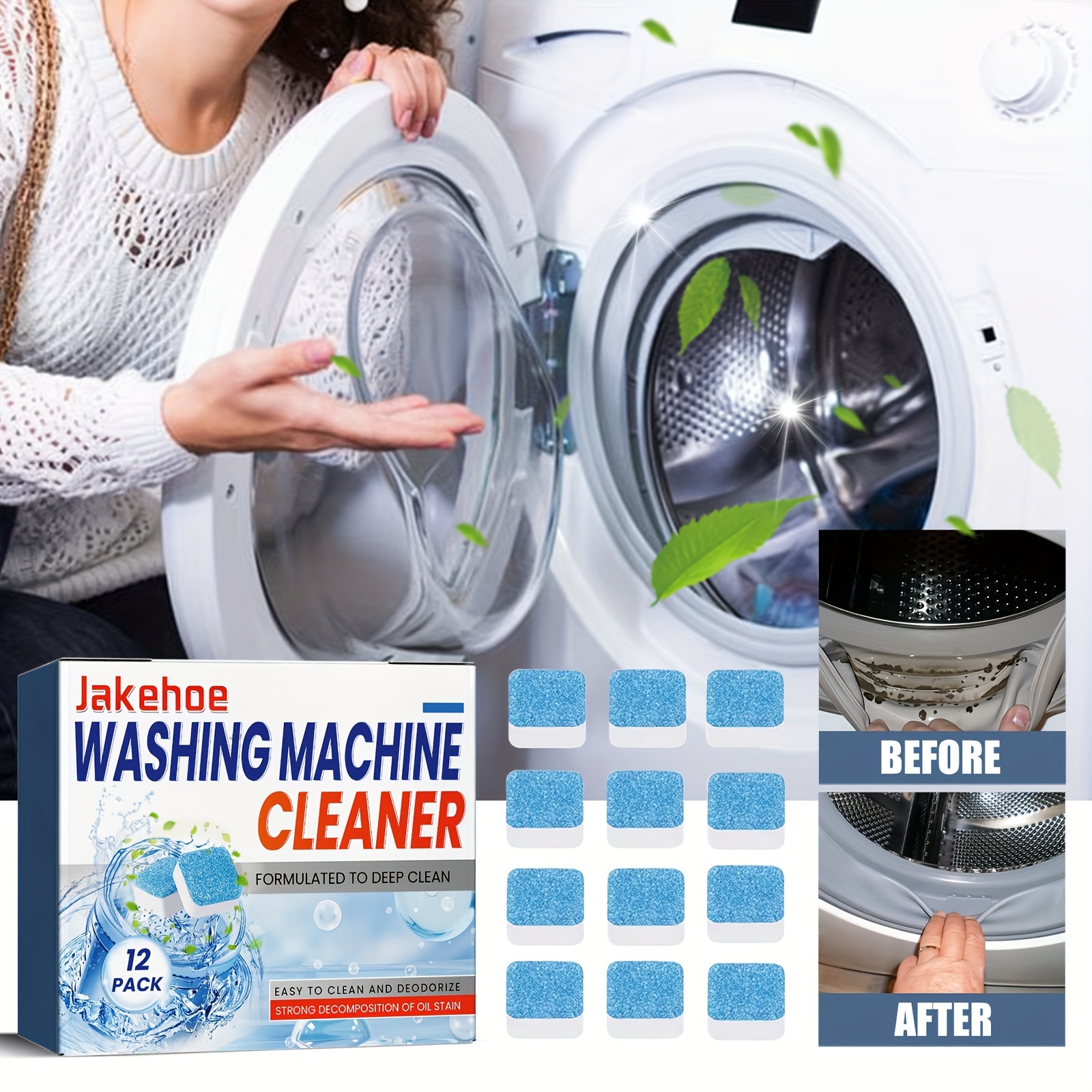 Washing Machine Cleaner Remove Mold Effervescent Tablets Temu