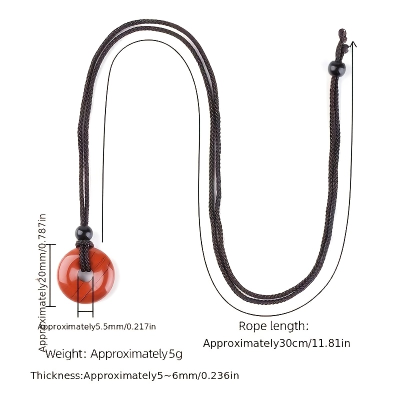 Synthetic Crystal Peace Clasp Pendant with Hand-Woven Cord, Stylish Gift