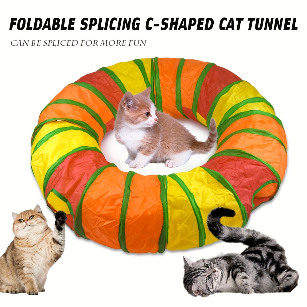 

Interactive Toys From Boring Cat Tunnel Rainbow Cat Track Rolling Down The Chinchilla Nest