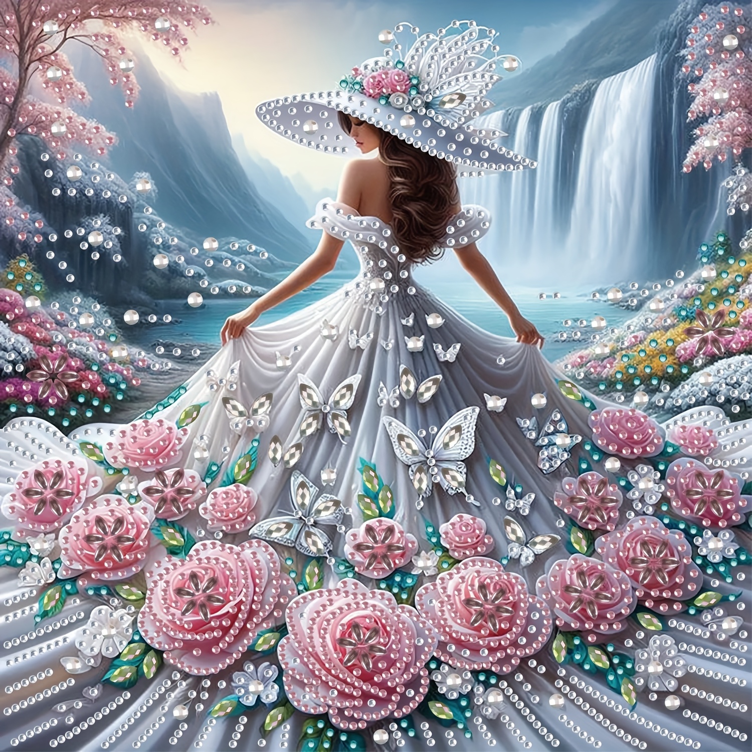 Image of A Set Of "" Diamond Painting Sets, Diy Diamond Paintings, Some Of Which Are Inlaid With Irregular Diamonds, Completed Independently Or As Handmade Gifts To , Suitable For Living Rooms, Bedrooms