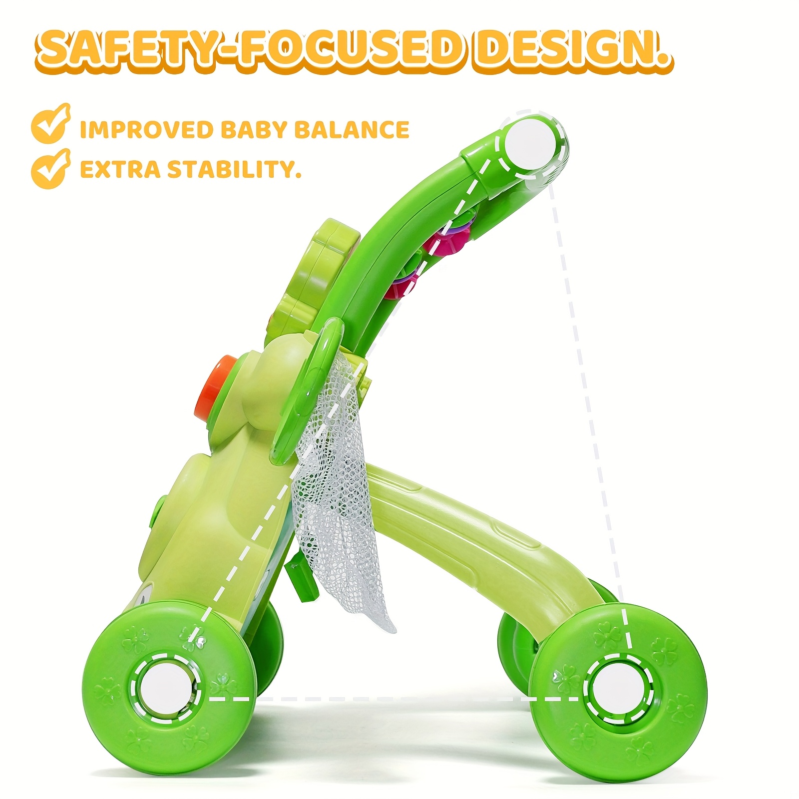baby walker push toy with anti tip safety design detachable activity panel 360   multifunctional learning walker for 18m toddlers to   balance   9
