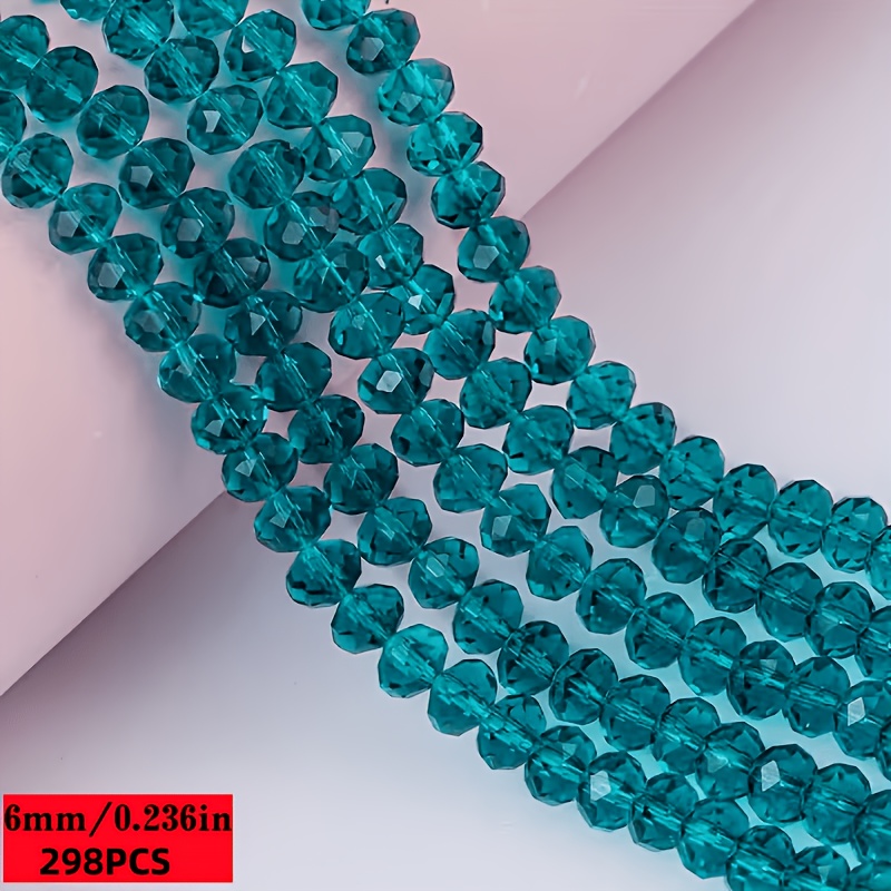 TEMU 298pcs 4-8mm Shiny Beads - Hole Suitable For Making, Spherical Spool Beads For Bracelets, Necklaces,, Bead Strand Crafting - Glass Bead