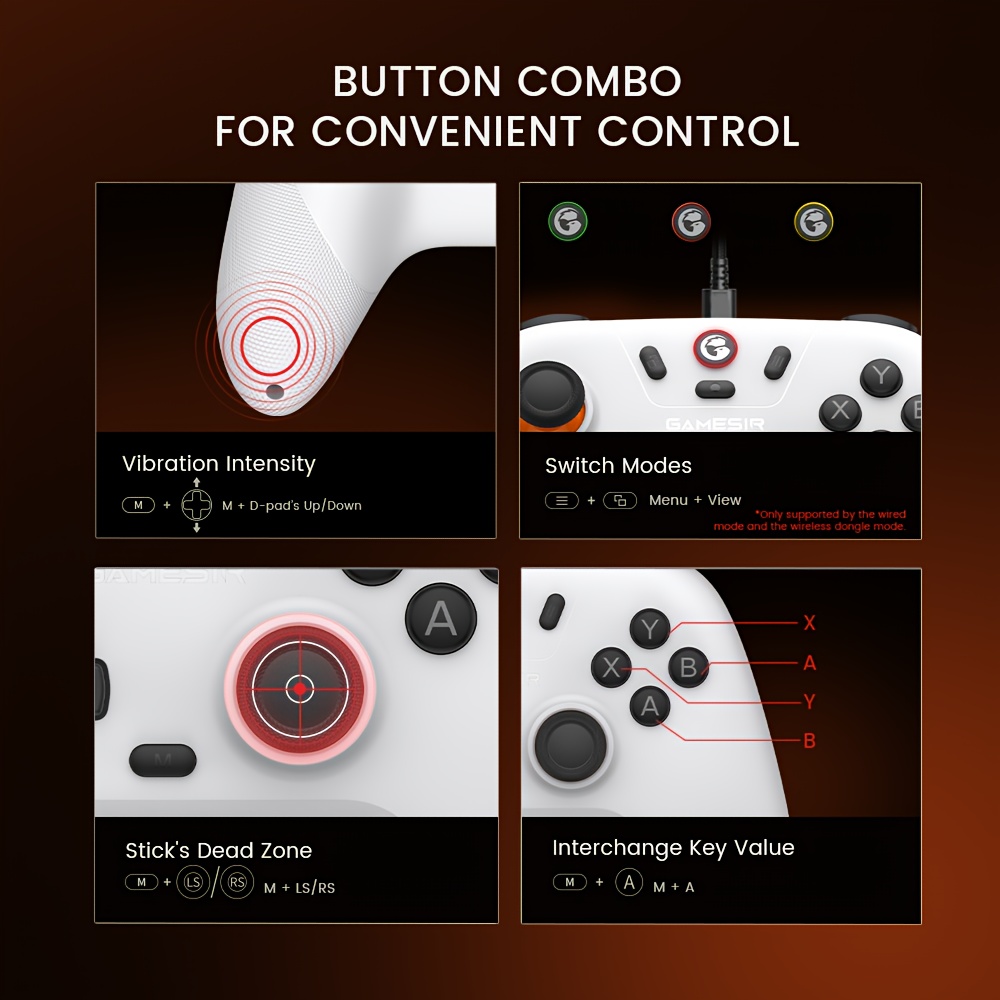 Gamesir Nova Lite Wireless Controller: Compatible with Windows PC, for Iphone, Android, Switch, And Steam Deck, Equipped with Hall Effect Triggers, Turbo Function, And Rumble Vibration, Supporting Wireless, Wired, And Dongle Connectivity