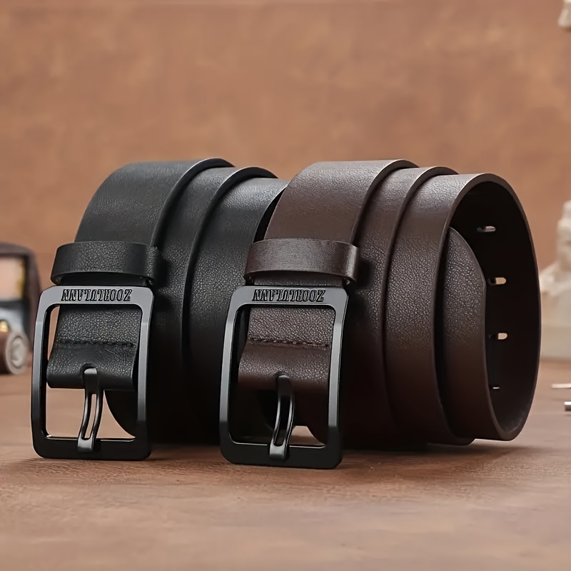 

Pu Leather Belt With Pin - Versatile For Casual, Business &