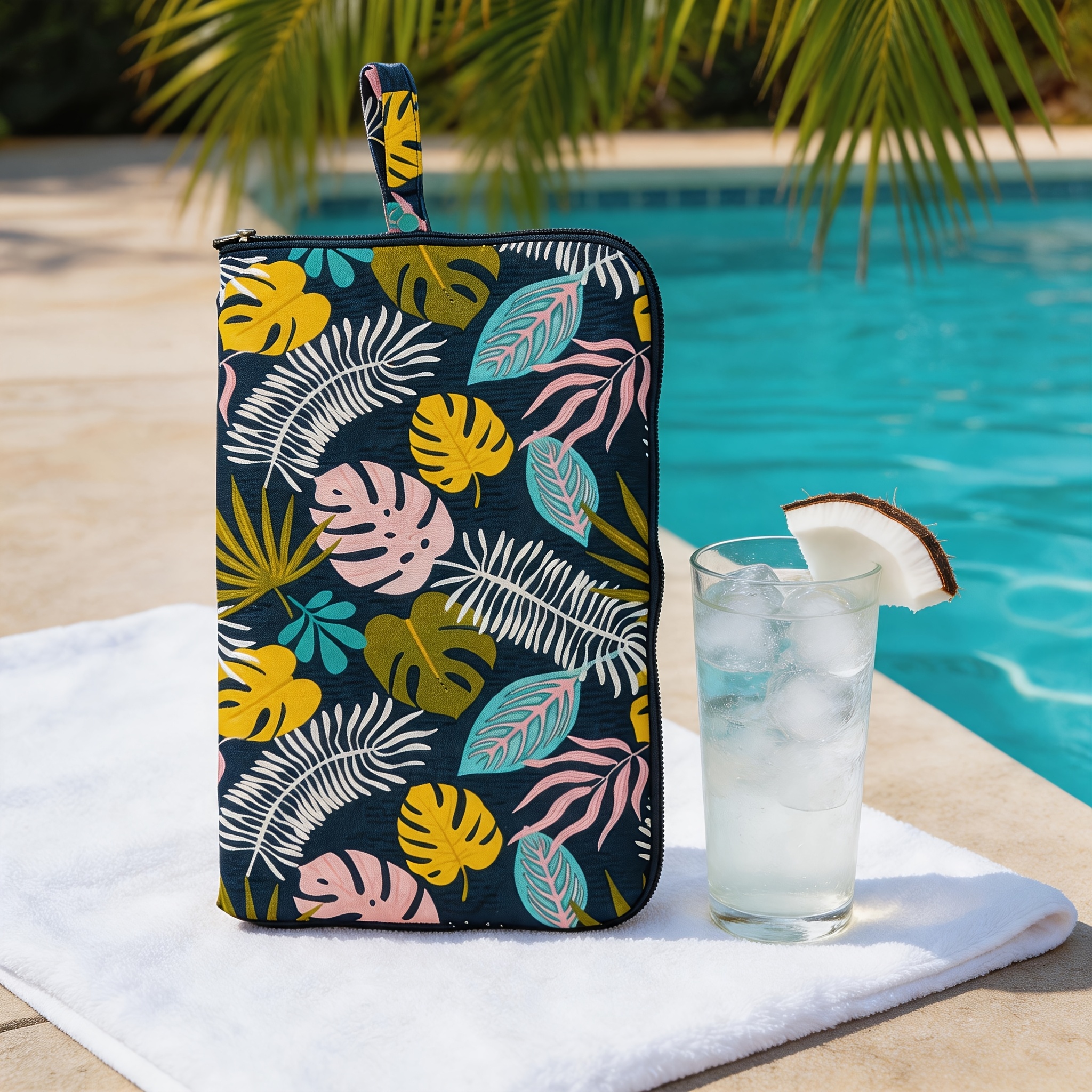 TEMU Sac de protection pour maillot de bain avec serviette intégrée, sac de rangement lavable en polyester pour plage/piscine/salle de sport, sac à
