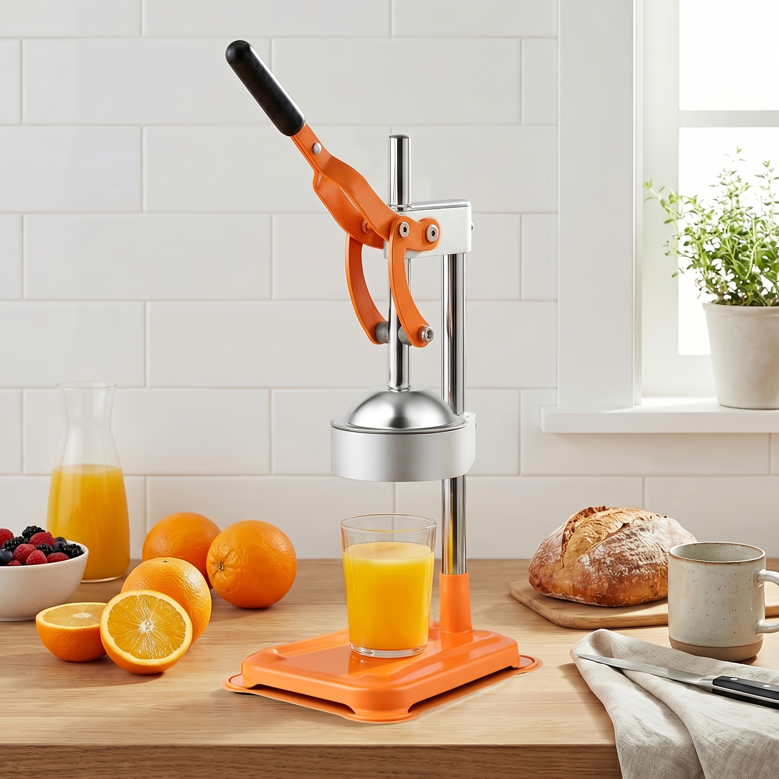 Manual With 2 Types Of Molds, Solid Stainless Steel, , Efficient Juice Extraction, Durable And Resistant, Designed For Home Use, Easy To , Comfortable For Daily Use, Useful Kitchen Accessory