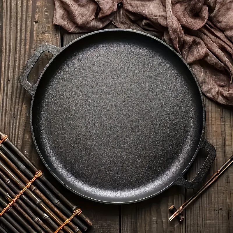 E-shop Ein vielseitiges Gusseisenpfannen - für Pizzen, Grillen und Pfannkuchen - Kompatibel mit allen , ideal für Outdoor-Kochen und Küchen zu Hause