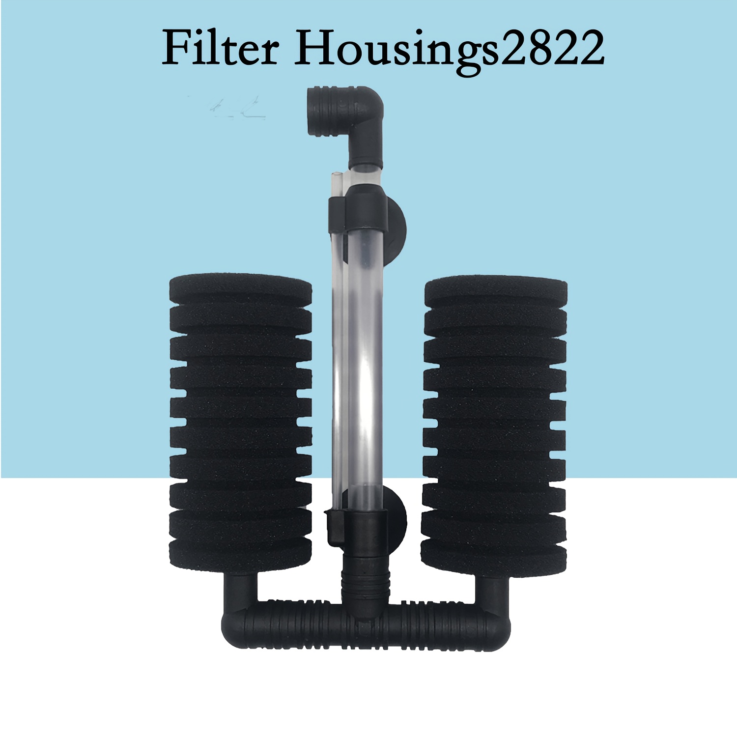 TEMU XY-2822 XY-2831, 2 tailles de filtre biochimique et éponges de rechange, filtre silencieux à air noir à double éponge pour aquarium, filtre à