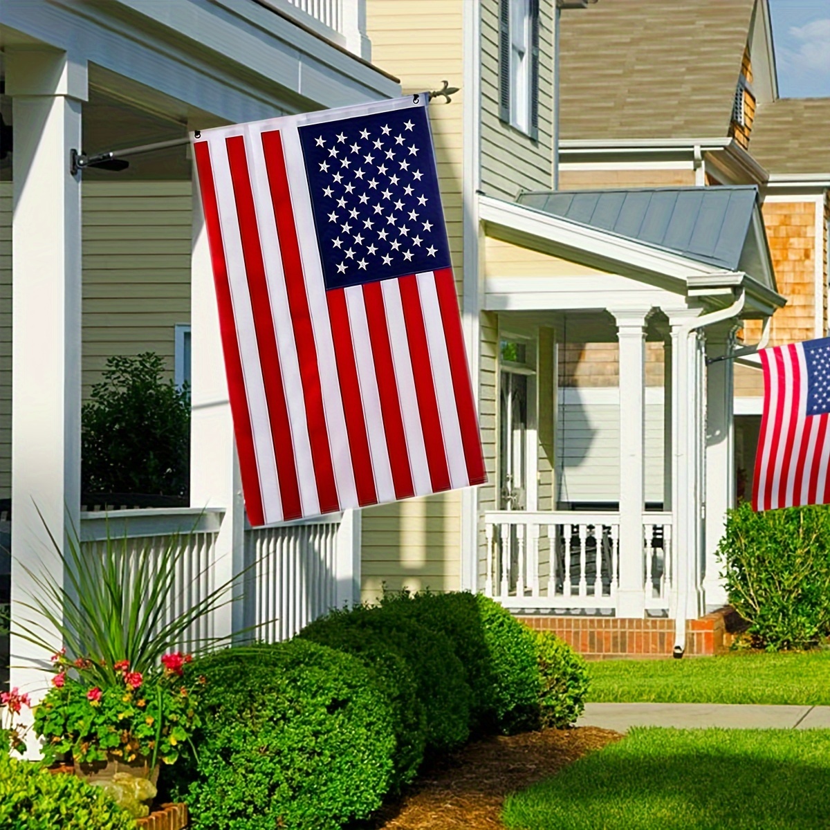 

3x5ft Flags- Usa Polyester Us Flags Embroidered , Stripes And 2 Brass Grommets Usa