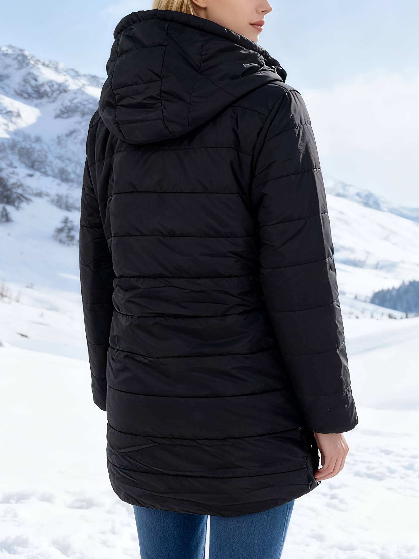 New Womens Features A Length Hooded