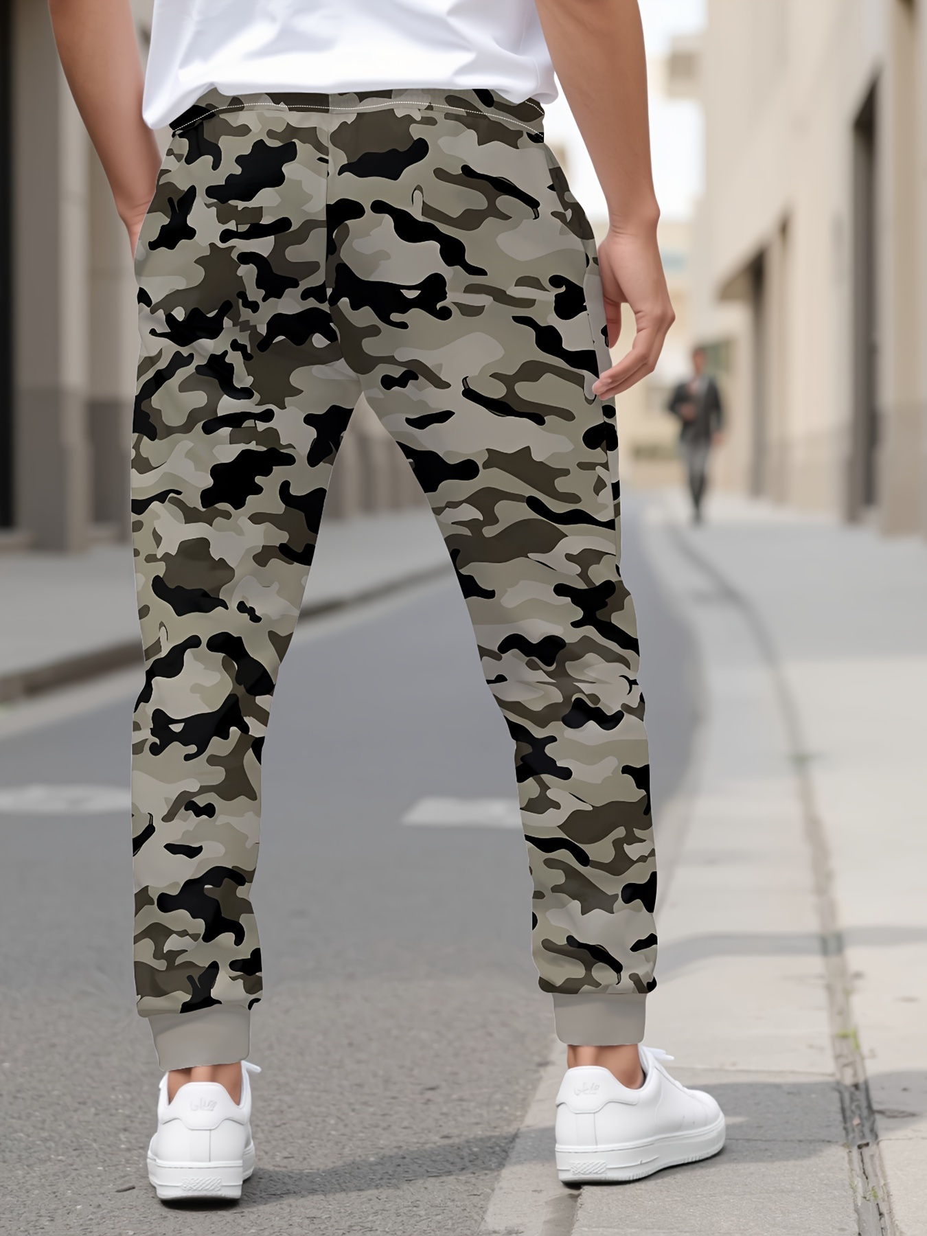 1pc pantalones chándal estampado camuflaje hombre estilo Temu