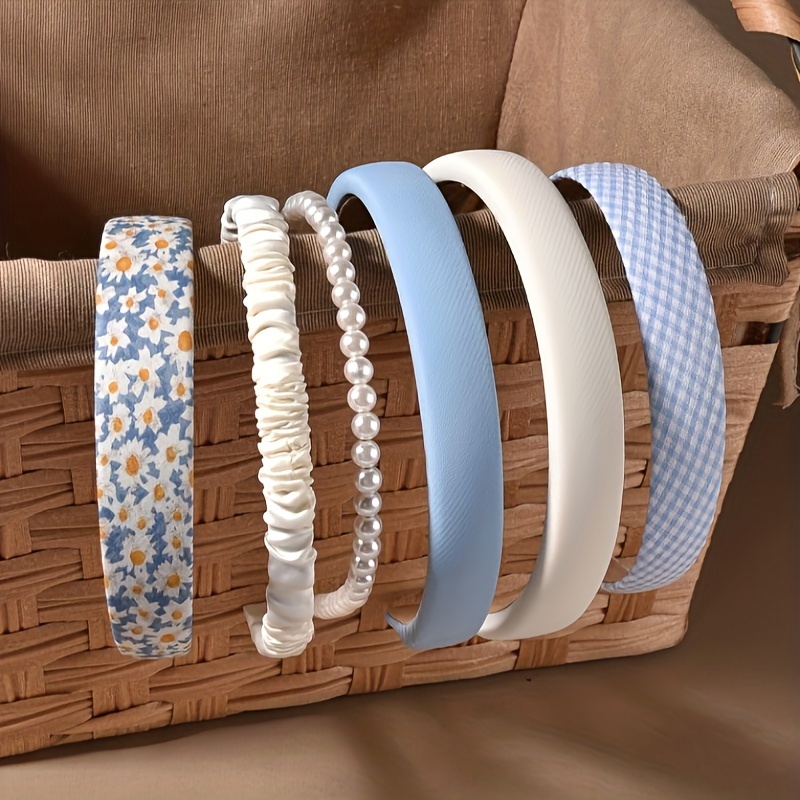 Image of 6pcs Set Of Colorful Hairbands For, A Versatile Accessory For , Perfect For Summer Hairstyles