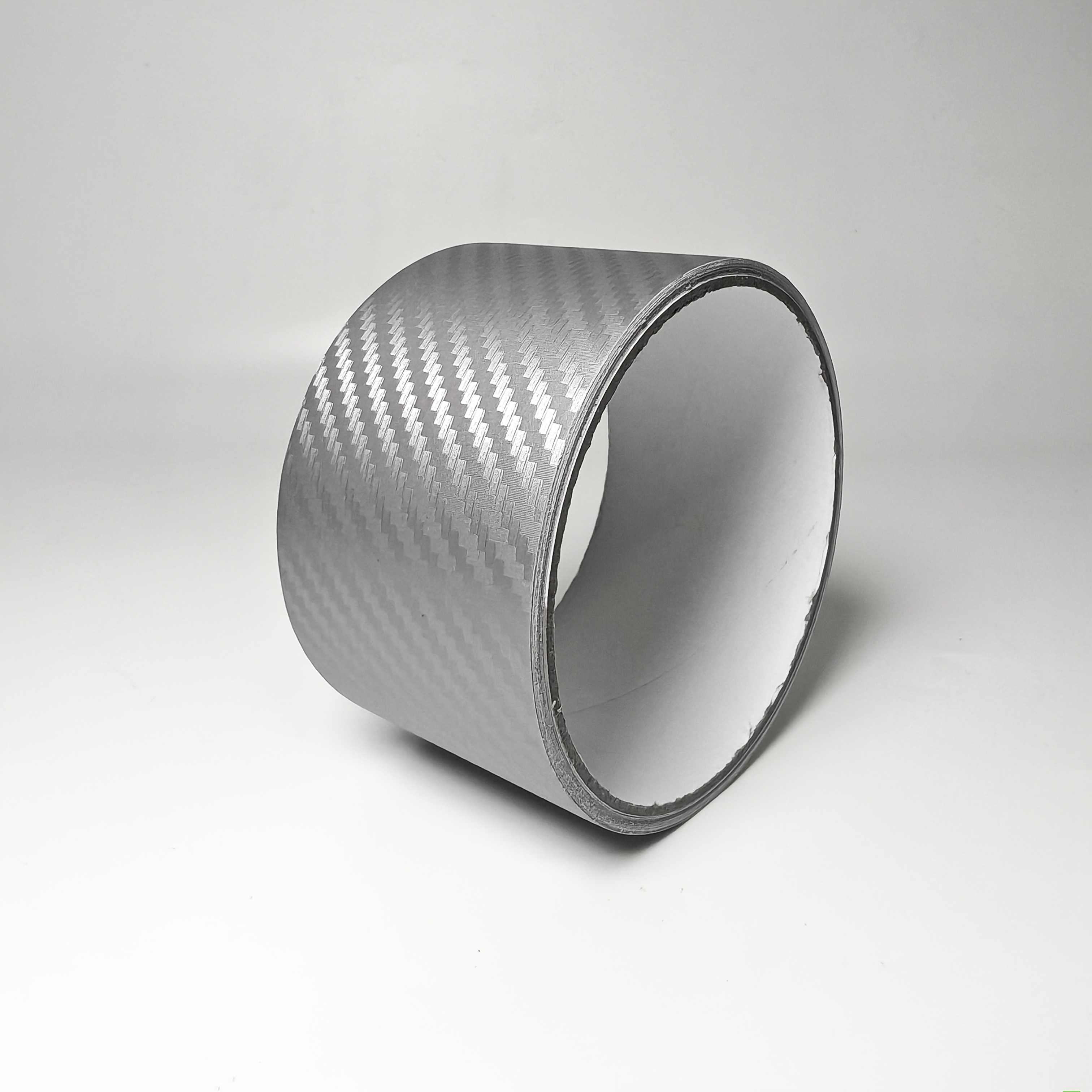 TEMU Lot de 1/3 pièces de film de finition pour voiture en titane brossé argenté | Autocollant à texture tissée métallique avec fibre de carbone 3D |
