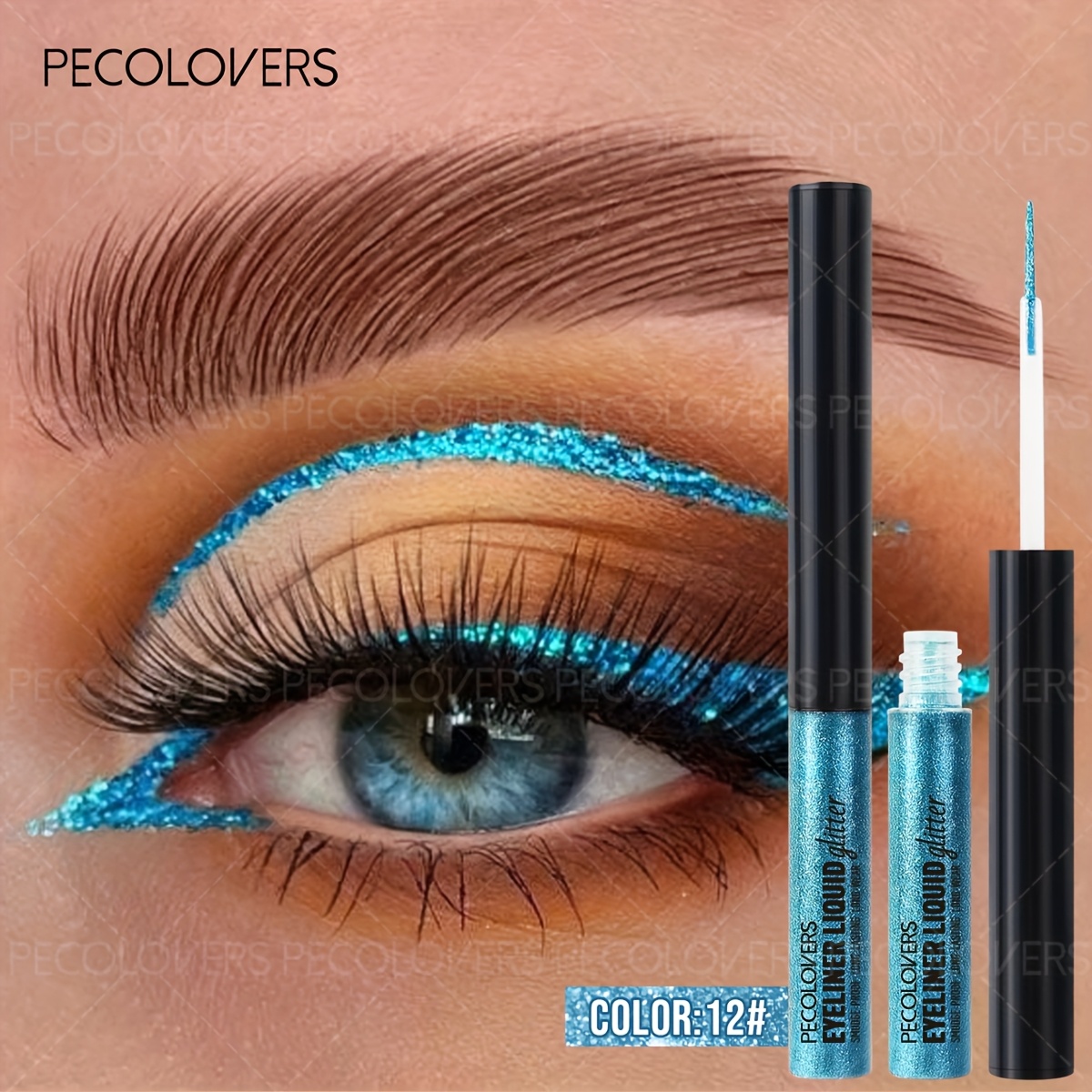 Image of 1pc Sparkle Eyeliner, Highlight Pigmented Liquid Eyeshadow, Eye Makeup Finish Look, Long-lasting Shiny Shimmer, Easy To Carry For Travel & Dating, Music Festival Makeup, Parities Concert Makeup