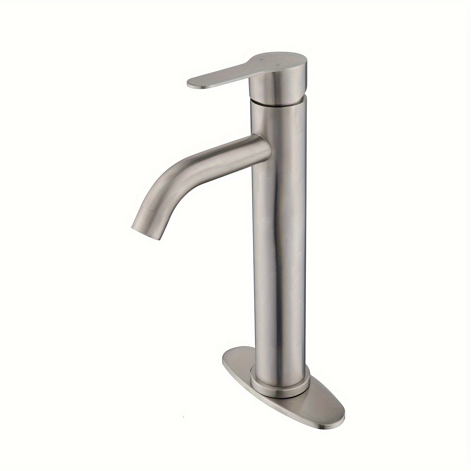 

1pc Stylish Stainless Steel Hot And Cold Water Faucet For Bathroom Sink, Basin, With Hot And Cold Mixer Tap For Bathroom Countertop Basin