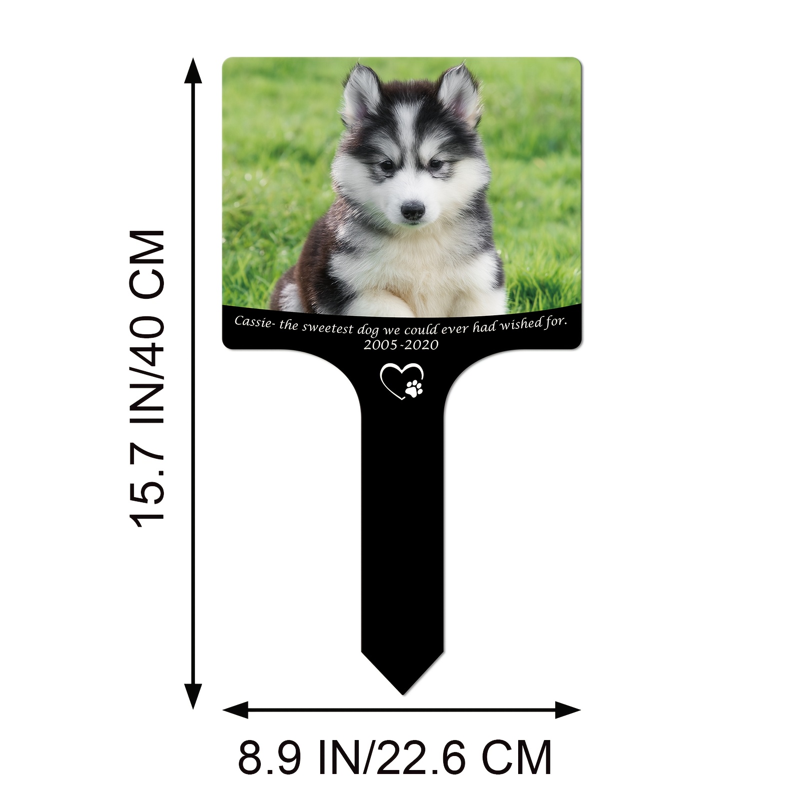 Customizable Personalized Dog Missing Memorial Garden Stake