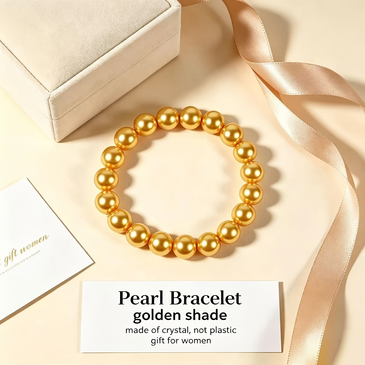 Luxury Yellow Round Bracelet, Wedding & Daily Ornament