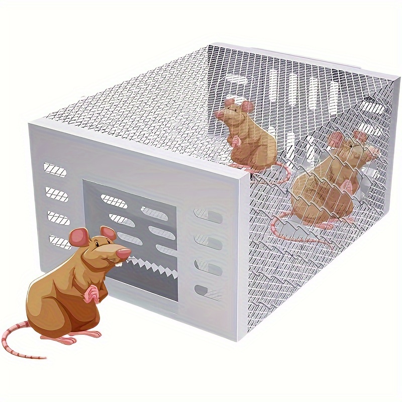 clôture de souris en fer ultra-résistante - clôture pour les rats, à porte unidirectionnelle, entrée-sortie , argentée détails 1