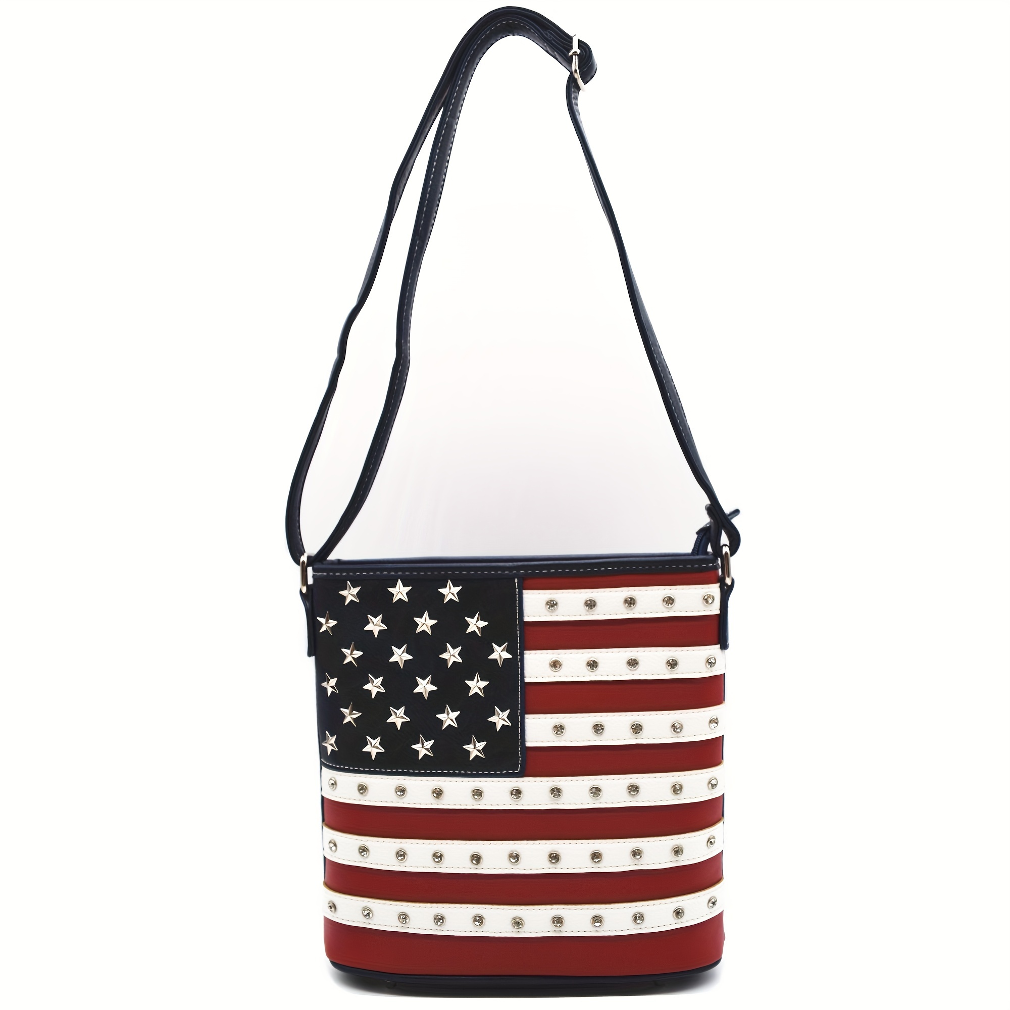 

American Flag Crossbody Handbag Usa Patriotic Women Purse Single Shoulder Bag