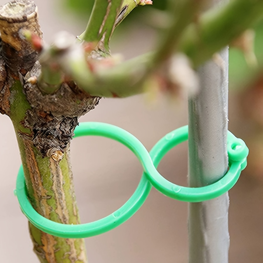 

50pcs Pvc Garden Plant Twist Ties, Flexible Tomato Clips, Adjustable Plant Support Trellis For Climbing Vegetables, Fruits, - Green