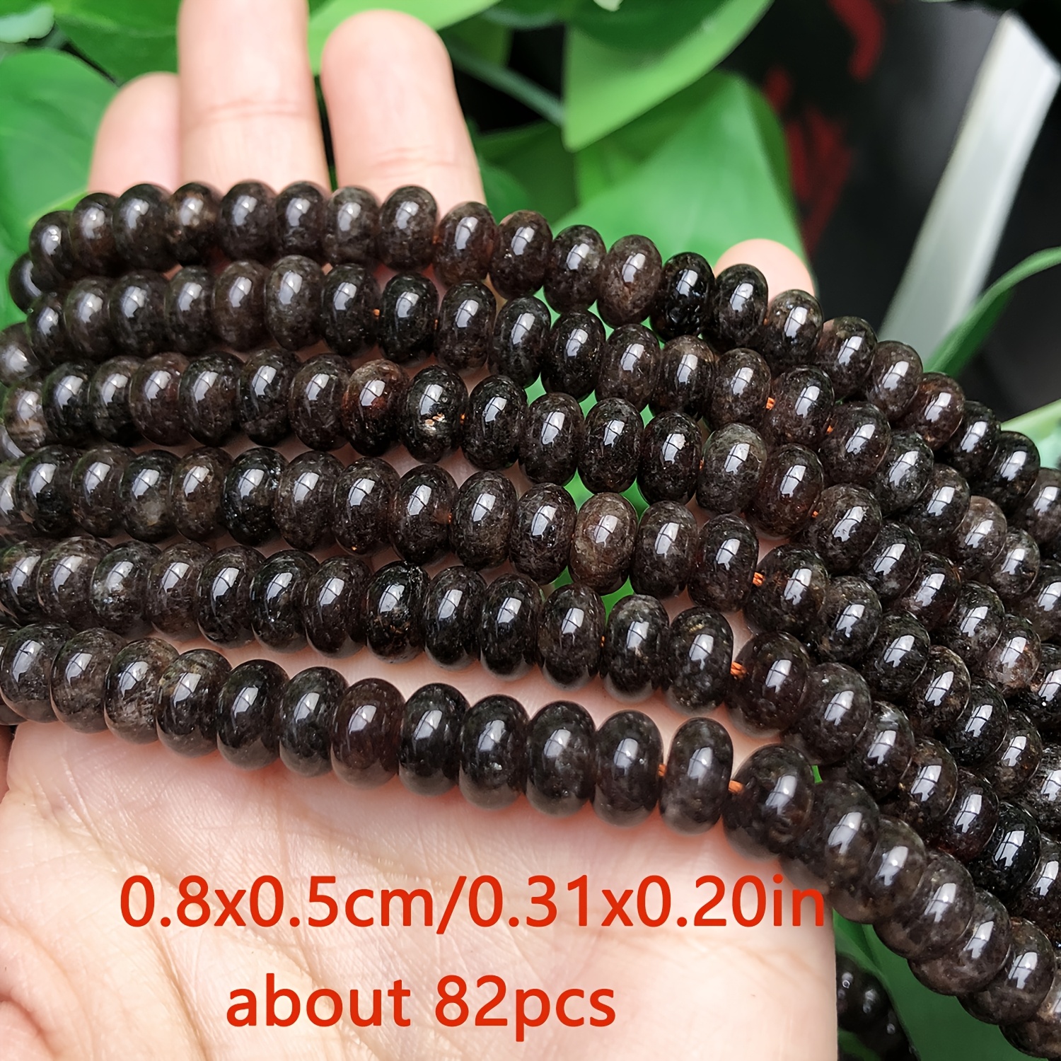 TEMU 2D Plat, 1 Streng Natuurlijke Rook Jaspis Abacus Rondelle Kralen - 8x5mm Rook Jaspis Kralen, Platte Ronde Spacer Kralen voor DIY Sieraden Maken,