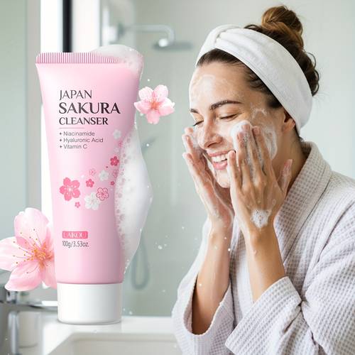 sakura facial wash oil control brightening 100g