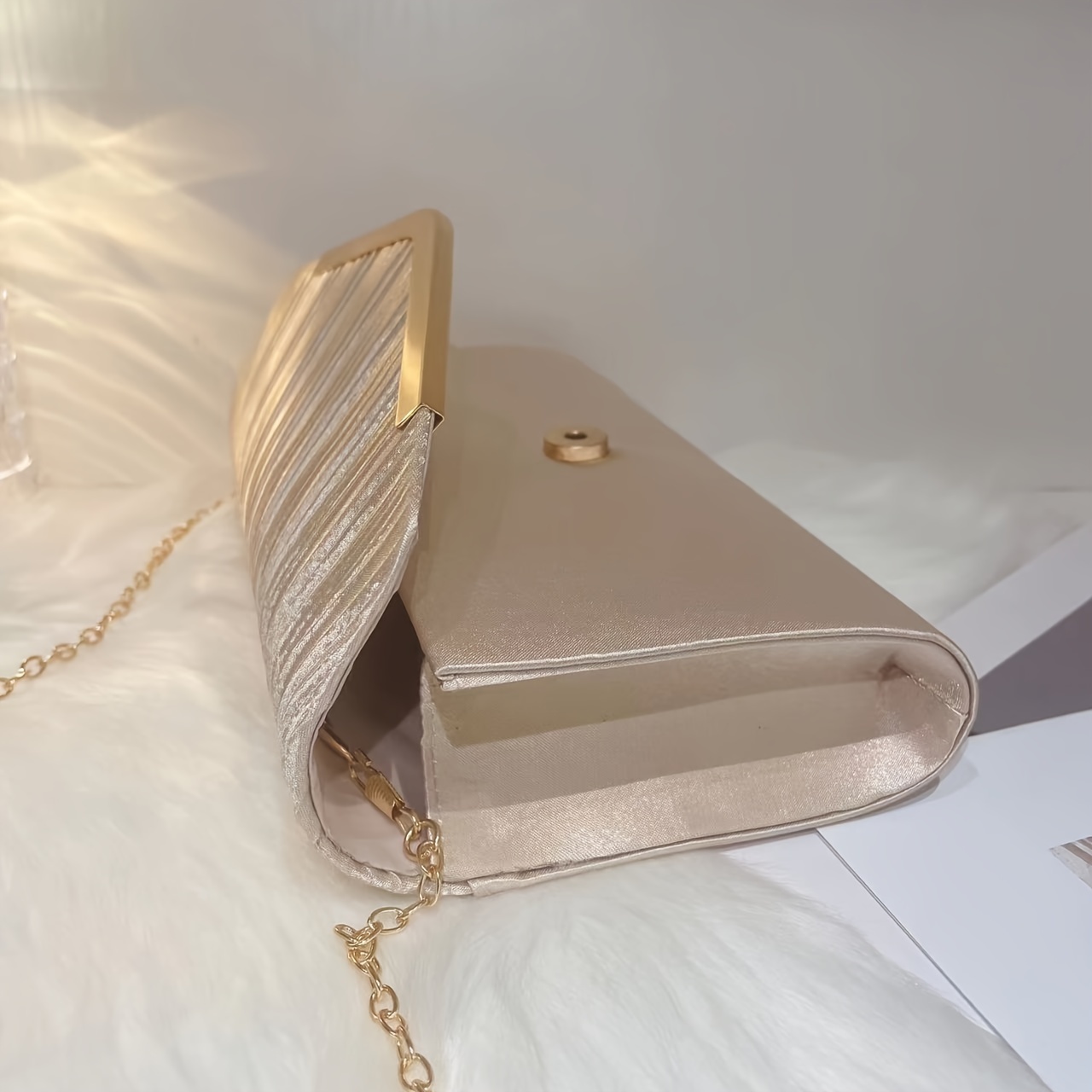 Patent Clutch Beige Evening Bag Nude Grab Bag Ladies Brown Glossy Evening  Bag Beige Faux Patent Handbag