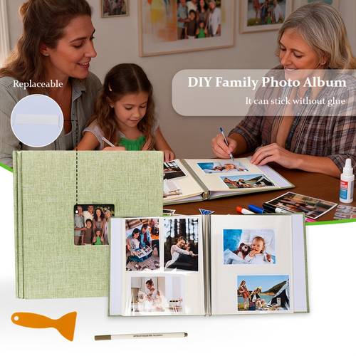 16 inches large album self 40 page album diy gift for mom family and wedding give color penand plastic scraper