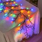 96 led vines for party wall decor 1 8m 5 9ft christmas decorations indoor home decor for party gifts artificial plants tree branche willow vine lights for room living room decor aesthetic ip44