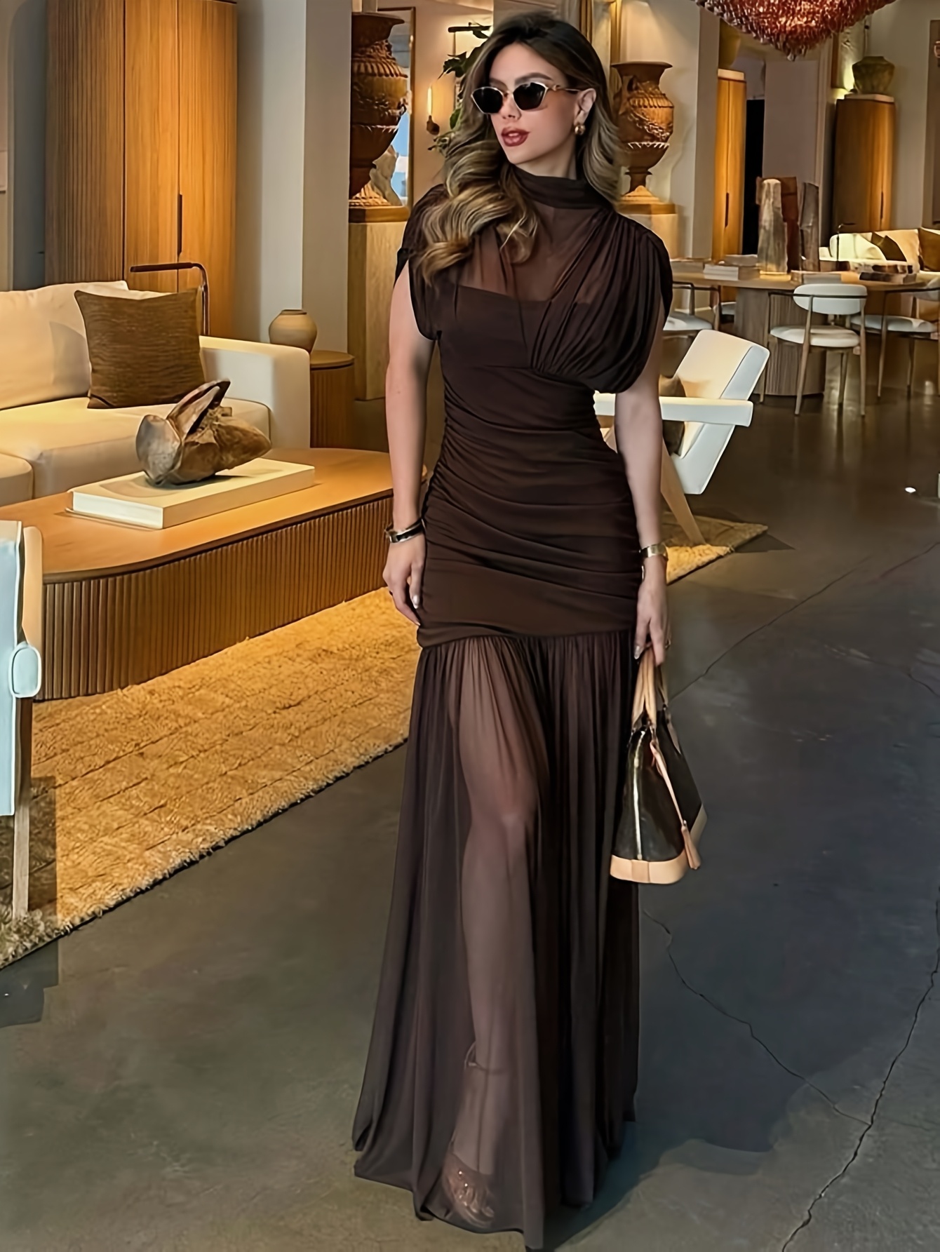 black metallic maxi dress Black Metallic De Laru Formal Maxi Dress – Ragstock