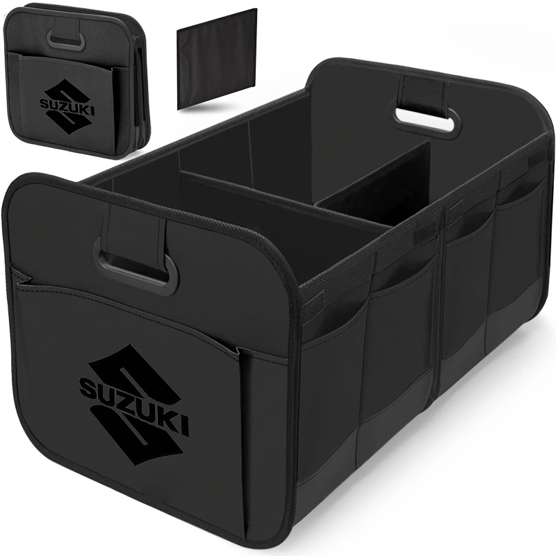 TEMU 1pc For Themed Car Folding Storage Box In Black, Featuring A For Luggage Organization. -, Dust-proof, And Durable Storage Solution Made From