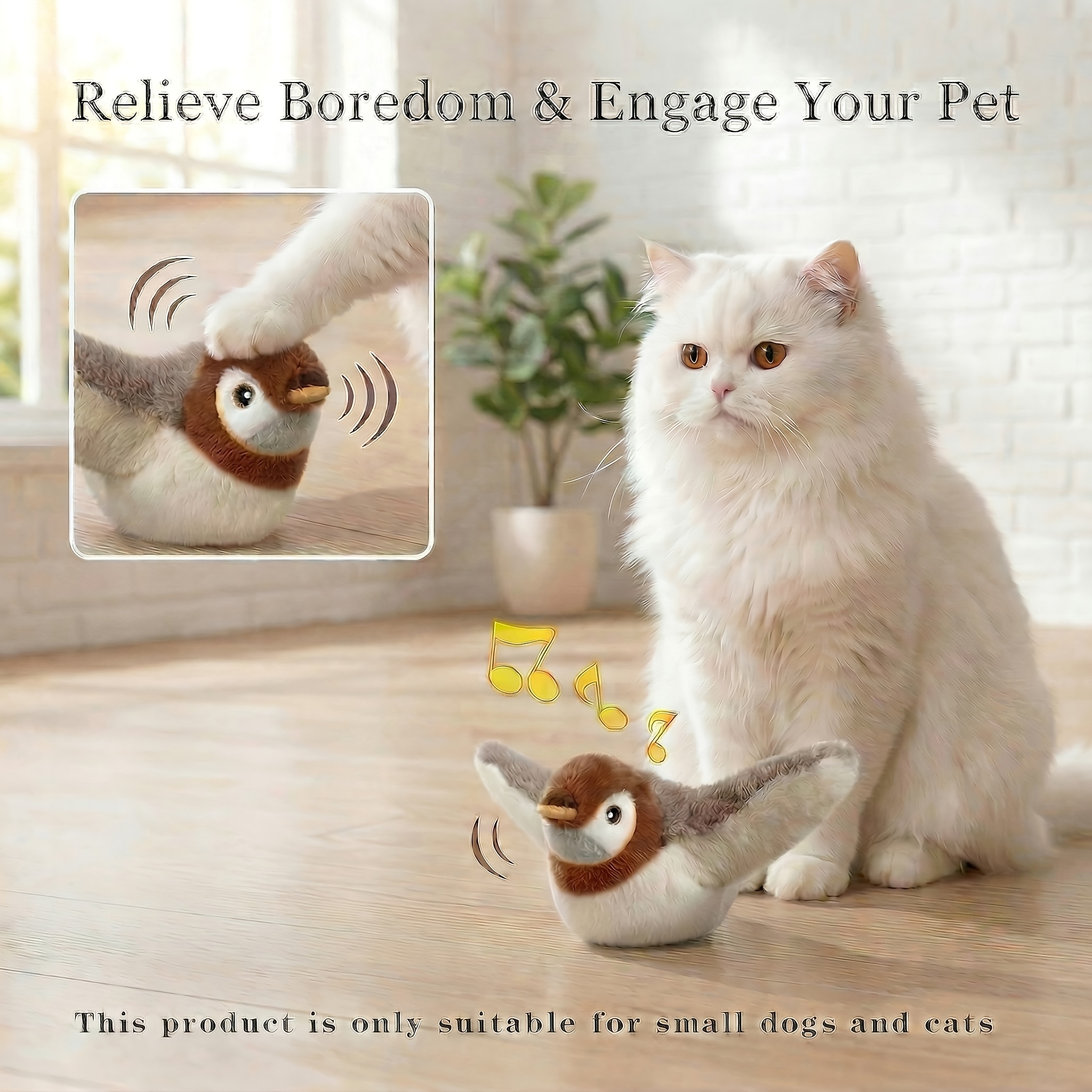 1 Pet Jitterbug Cat Toy, a Pet Boredom-Relieving Interactive Artifact, Automatically Shakes And Makes Sounds, Polyester Fiber Is Soft And Bite-Resistant, Suitable for Indoor Exercise Activities for Large, Medium, And Small Cats