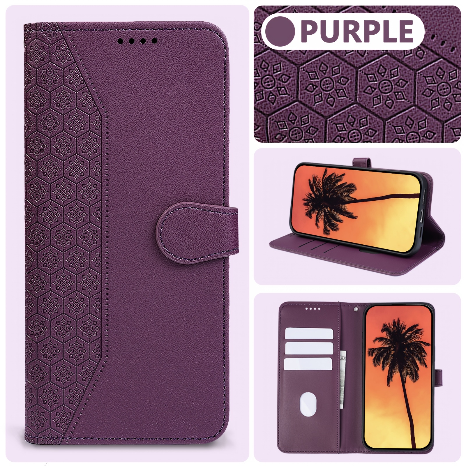 TEMU Phone Case - Suitable For Iphone 13/12/11/7/8/se2 (2020)/se3 (2022)/xr/xs Max/x/ Flip Wallet Phone Cases, With Stand And 3 Card Slots Design.